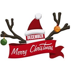 Christmas Decoration Merry Christmas Reindeer Antler Sticker